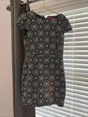 Betsey Johnson Black and White Medallion Mini Dress